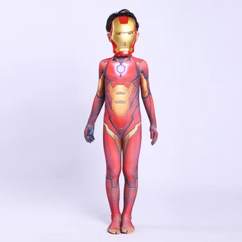 2020 3D Atspausdintas Geležinis Žmogus Cosplay Kostiumai, Spandex Suaugusiųjų Jumpsuits & Rompers Halloween Kostiumai Vaikams Kalėdų Kostiumas