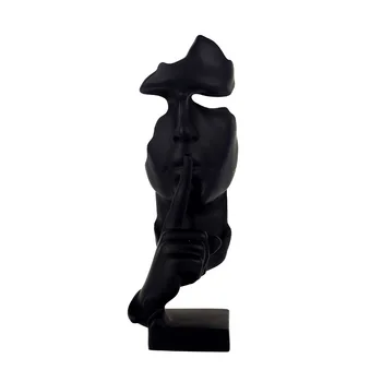 Estatuas abstractas Tyla-Auksas Veido statula, dervos šiuolaikinio meno skulptūrų, Europos stiliaus namų kambarį palėpėje apdaila