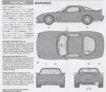 Wenshin 1:24 Mazda RX-7 Automobilio Modelį 24116 (su Variklio Vidaus Struktūrą)