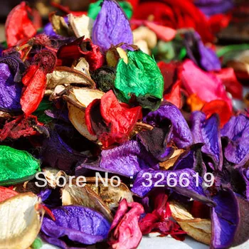 Rožių, jazminų, citrinų džiovintų levandų žiedų maišelyje romantiškas dekoro spalvinga žiedlapių skonis