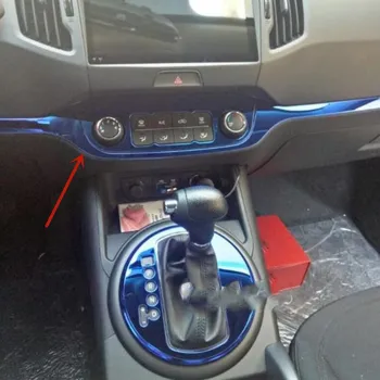 Už Kia Sportage R 2011-2017 nerūdijančio plieno Oro kondicionavimo sistema jungiklio rankenėlę, dekoratyvinės juostelės anti-scratch apsauga, automobilių accessori