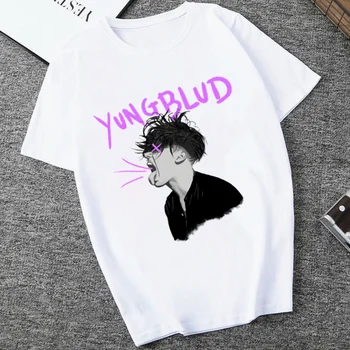 Hip-hop Yungblud atspausdintas T-shirt moterims, 2021 m. vasarą trumparankoviai marškinėliai hip-hop laisvalaikio T-shirt moterims, drabužiai, marškinėliai Harajuku