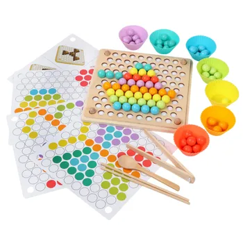Vaikams Kūdikių Montessori Mediniai Įrašą Karoliukai Lazdelės Karoliukai Įspūdį Valdybos Rankas Smegenų Mokymo Mokytis Matematikos Žaidimas Ankstyvojo Lavinimo Žaislas
