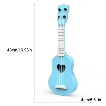 1PC Akustinių Ukulėle 4 Stygos Mažas Gitara Vaikams Žaisti Modeliavimas Muzikos Instrumentas, Kūdikių Palūkanų Auginimo Žaislas