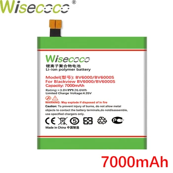 Wisecoco BV6000 2VNT 7000mAh Naują Galingą Bateriją Blackview BV6000 BV6000S Telefono Baterijos Pakeitimas + Sekimo Numerį