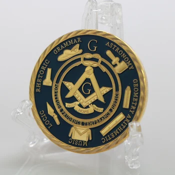 2020 Monetos Europos Masonų Masonai Brolija Aukso Ir Mėlynos Spalvos Apvalios Dvigubai Progines Monetas, Dekoratyvinis Kolekcija
