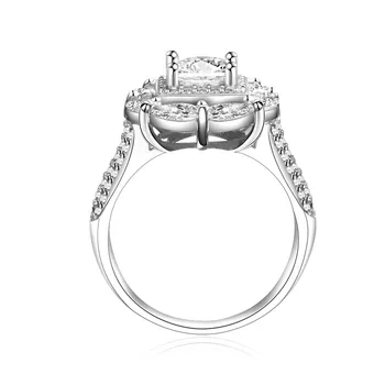DODO Prabangūs Žiedai, Vestuvių Žiedai sidabriškai Fine Jewelry Didelis AAA Kubinis Cirkonis Žiedai Moterims Bijoux Femme Jz204