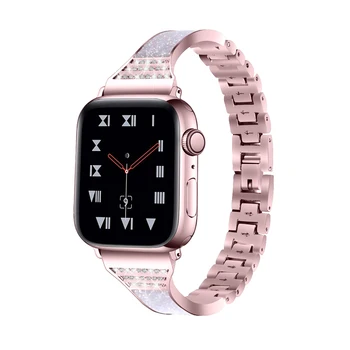 Diamond keramikos diržu, Apple watch juosta 40mm 44mm iwatch juosta 38mm 42mm metalinė apyrankė 