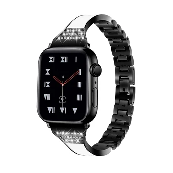 Diamond keramikos diržu, Apple watch juosta 40mm 44mm iwatch juosta 38mm 42mm metalinė apyrankė 