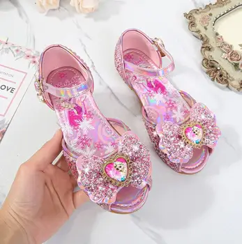 Vaikų mergaičių kristalų sandalai mados Užšaldyti cosplay šalies šokių bateliai aukštos kokybės vaikiška anti-slidus vasaros sandalai princesė