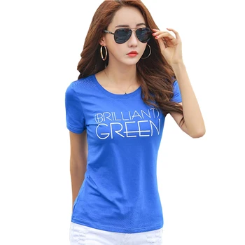 Shintimes 2019 M. Vasaros Mados Laiškas Spausdinti Moterų Medvilnės O-Kaklo Marškinėliai Moteriška Kawaii Tshirts Femme Plius Dydis Viršūnes Korėjos Drabužių