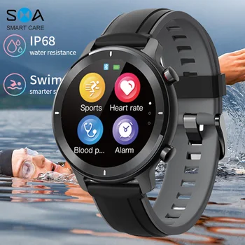 Smart Sporto laikrodis apyrankė GPS vandeniui IP68 Plaukimo širdies ritmo monitoringo Visą Lydinio kūno Touch 1.3