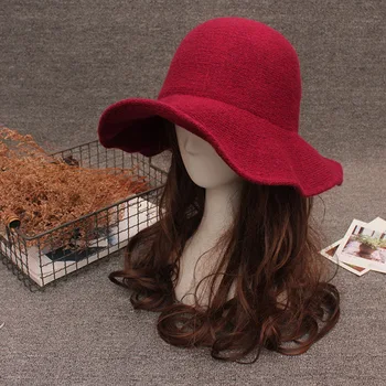 Vientisos Spalvos Vintage Žiemos Kibirą, Skrybėlės Moterims Rudenį Žvejys Skrybėlę Bžūp