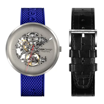 CIGA Prabangos Prekės Titano Atveju Mens Watch Automatinis Laikrodis su Silikono Dirželis 30m atsparus Vandeniui Laikrodis Vyrų Relogio Masculino