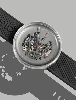 CIGA Prabangos Prekės Titano Atveju Mens Watch Automatinis Laikrodis su Silikono Dirželis 30m atsparus Vandeniui Laikrodis Vyrų Relogio Masculino