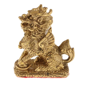 Feng Shui Aukso Žalvario Pi Yao/Pi Xiu Turto Porsperity Statulėlės
