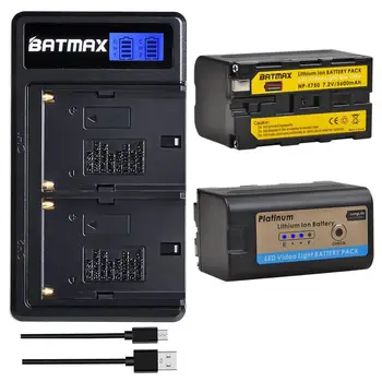 Batmax NP-F750 NP-F770 Baterija su LED Indikacija+LCD Įkroviklio Yongnuo Godox LED Vaizdo Šviesos YN300Air II YN300 III YN600
