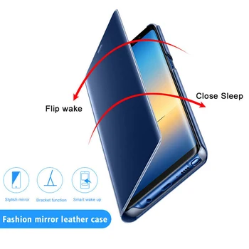 Smart Veidrodis Telefono Dėklai Huawei Honor 20 20Pro Pro Apkalos Apversti atsparus smūgiams Padengti Šarvai Honor20 Honor20Pro 2019 Mobiliojo Fundas