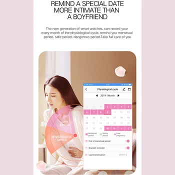 Smartwatch moteris fitness tracker su menstruacinio Ciklo/ širdies ritmo monitorius aktyvumo seklys smart žiūrėti tinkamos dovanos mergaitėms