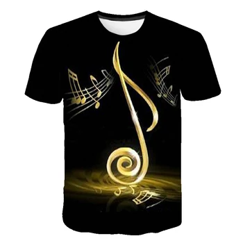 2020 nauja Liepsna T-shirt Vyrai Muzikos marškinėliai 3d Gitara Tshirts Atsitiktinis Metalo Shirt Spausdinti Gotikos Anime Drabužius trumpomis Rankovėmis t shirts