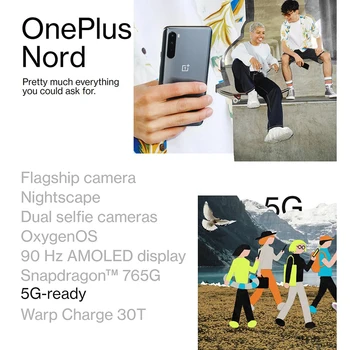 Naujas Pasaulio Versija OnePlus Nord 5G Išmanųjį telefoną 6.44