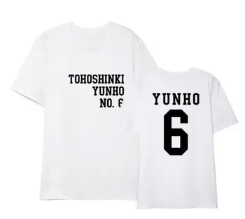 Kpop tohoshinki tvxq nario vardas spausdinimas o kaklo juoda/balta marškinėliai vasaros unisex trumpas rankovės prarasti k-pop t-shirt