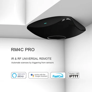 Broadlink RM4 Pro + RM4C Mini Pažangi Nuotolinio valdymo pultelis 2.4 G WiFi IR RF Dirbti Su Alexa 