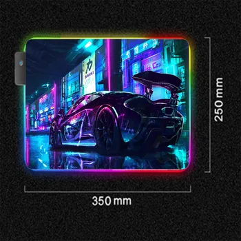 XGZ Cool Automobilių RGB Žaidėjas Klaviatūros Mygtukai Nešiojamas Spalvų Šviesos diodų (LED) Žaidimų PC Žaidimų Pelės Mygtukai Greičio Žaidimų Reikmenys, Biuro Kilimėlis