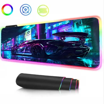 XGZ Cool Automobilių RGB Žaidėjas Klaviatūros Mygtukai Nešiojamas Spalvų Šviesos diodų (LED) Žaidimų PC Žaidimų Pelės Mygtukai Greičio Žaidimų Reikmenys, Biuro Kilimėlis