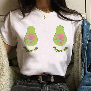 Avokado veganų moterų marškinėliai ulzzang 2019 kawaii animacinių filmų marškinėlius harajuku 90s Grafinis moterų trumpomis rankovėmis t-shirt vasaros drabužių
