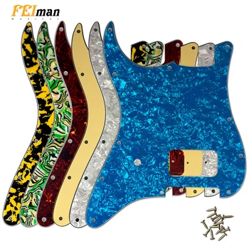 Pleroo Gitara pickguards su 11 varžtai kostiumas sparnas kairė ranka Tom Delonge Stratocaster Gitara, Su vieno tilto Humbucker