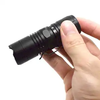 Mini L2 LED Žibintuvėlis Kišenėje Zoomable Žibintuvėlis atsparus Vandeniui Nešiojamų 2000 Liumenų Žibintuvėlis Mažas Lanterna su Magnetinės Uodegos Įrašą