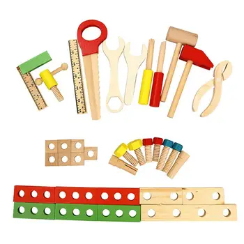 Hobbylane Vaikai Medinė Įrankių dėžė Nustatyti Statybos Žaislai, Mediniai Žaislai Vaikams Apsimesti Žaisti Vaikams Įrankis Žaislų Rinkinys
