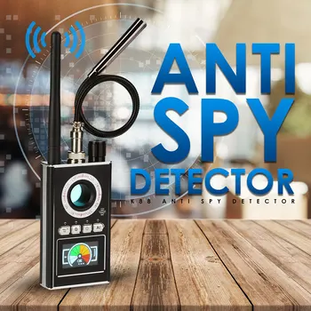 K88 Daugiafunkcinis Anti-Spy Detektorius su Pažangios Aptikimo, vaizdo Kameros GSM Garso Klaidą Finder GPS Signalo Objektyvas RF Tracker Aptikti