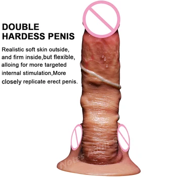 Minkšto Silikono Tikroviškas Dildo su siurbtuko Vibratorių Vyrų Big Penis Moterų Masturbator Lesbain Suaugusiųjų Sekso Žaislai Moterų Dick