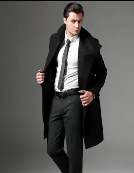 Single-breasted atsitiktinis vilnoniai paltai vyrams tranšėjos paltai ilgomis rankovėmis paltas mens kašmyro paltai casaco masculino anglija juoda pilka