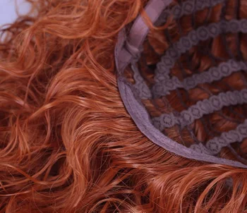 Aukštos Kokybės Drąsus Princesė Merida Perukas Ilgai Orange Garbanotas Karščiui Atsparių Sintetinių Plaukų Perukai + Perukas Bžūp