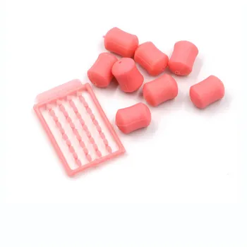 JIGEECARP 10Sets 12mm Pink Pop-Up & Slow Sinking Plastiko Dumbells Netikrą Karpių Žvejybos Kablys Jaukų, Žvejybos Reikmenys