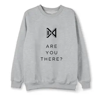 Kpop monsta x naujas albumas tu ten pats logotipas spausdinti vilnos/plona palaidinukė unisex rudenį, pavasarį puloveris k-pop hoodies