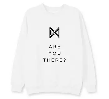 Kpop monsta x naujas albumas tu ten pats logotipas spausdinti vilnos/plona palaidinukė unisex rudenį, pavasarį puloveris k-pop hoodies