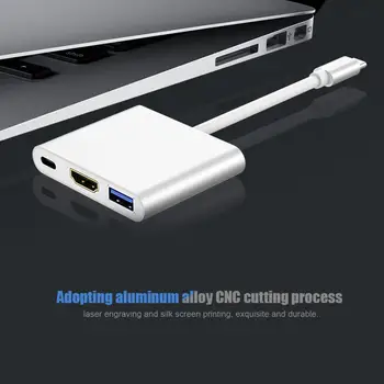 Už Nintend Jungiklis dokas Mini dydis C Tipo HDMI + PD Galios Įkrovimo + USB3.0 Konverteris Adapteris, skirtas jungikliui Žaidimų Konsolės