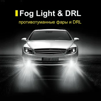 H7 LED Lempos, Lemputės, Super Šviesus Automobilio Rūko Žibintai 12V 24V 6000K Balta Automobilio Vairuotojo Važiavimo Šviesos Auto Led H7 Lemputės