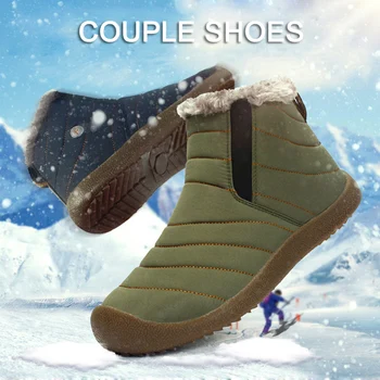 Žiemą Šilti Sniego Batai, neslidžia Pliušinis Pamušalu Sneaker Bateliai Moterims Vyrai 2019 Nauji Batai Vyrams Botas Hombre Dropship