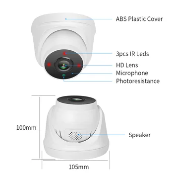 Hiseeu 1536P 3MP Indoor Dome WIFI IP Camera, 2-way Audio Saugumo Vaizdo Stebėjimo už Hiseeu Belaidžio Securtiy kamerų Sistema
