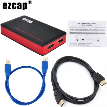 Ezcap 261 1080P 60fps Audio Video Capture Card fr iOS Telefono Žaidimas, HD vaizdo Kameros Įrašymo Lange HDMI USB 3.0 PC Live Transliacijos Plokštė