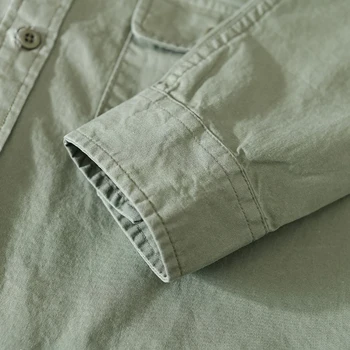 Vyrams, Atsitiktinis marškinėliai kieto medvilnės, aukštos kokybės naujas viršūnes 2021 m. pavasarį soft green marškinėliai Orui aprangos chemise homme 1235
