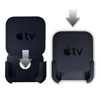 Tvirtinimo prie sienos Laikiklis holer Apple TV 4 5 Gen Media Player Stovėti Lopšio Laikiklis + Valdytojas Silikono Apsaugos Atveju Odos