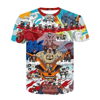 2020 Mados vyriški T-shirt Naruto Vaikų marškinėliai 3D moteriški marškinėliai Naruto Palaidinukė Cosplay vyriški T-shirt Viršų