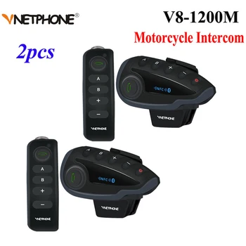 2vnt Vnetphone V8 Motociklo Šalmas Domofonas NFC Nuotolinio Valdymo 