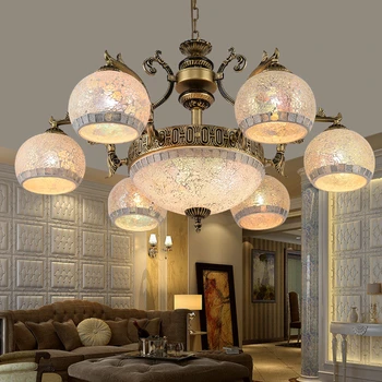 Europos stiliaus kambarį Bronzos liustra žvakė, lempa, modernus valgomasis lempos miegamojo lempa dvigubai liustra